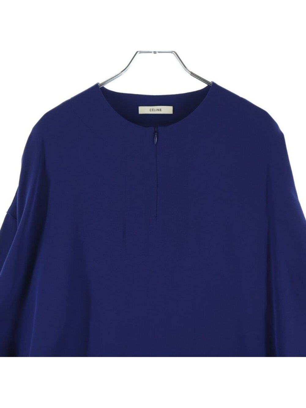 Celine Dress Three Quarter Sleeve Silk Blue - Picture 3 of 8